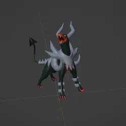 Mega Houndoom pokemon 3D print model