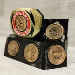 Mighty Morphin Alien Rangers Helmet Power Coins Kakuranger