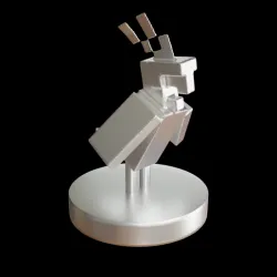Minecraft parrot sculpture