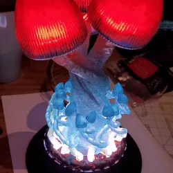 Mushroom Family with LED lights