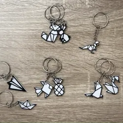 PACK x9 Origami keychains