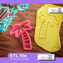 Palm tree  COOKIE CUTTER - SUMMER TROPICAL COOKIE CUTTER STL FILE