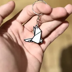 Paper Bird keychain