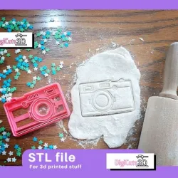 Photo camera Travel cookie cutter STL