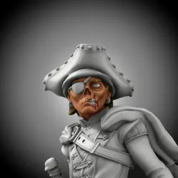Pirate Zombie Captain 32mm Mini