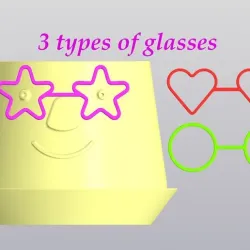 Planter with glasses