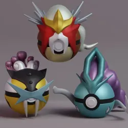 Pokemon Entei Suicune Raikou Pokeball
