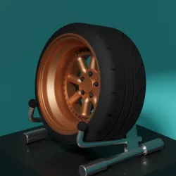 Porsche 911 RWB Backdate style rims 1/64