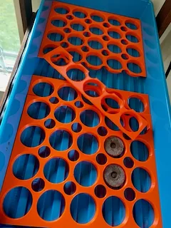 Seedling peat pellet tray insert