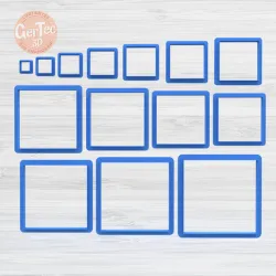 SET X 14 COOKIE CUTTER SQUARES / COOKIE CUTTER SQUARE