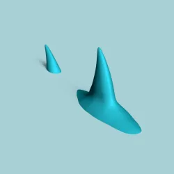 Shark Fin and Tail - Creative Decoration - STL Printable