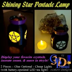 Shining Star Pentacle Lamp LED Lantern w/ Bowl