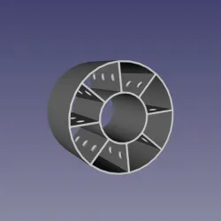 Spacer ring filament roll