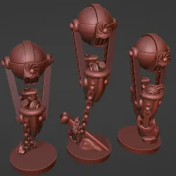 Steampunk dwarves 6-10mm gunboats