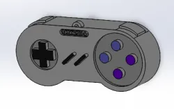 Super Nintendo Controller Keychain