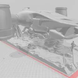 Terminator Hunter Killer Base Stand Diorama