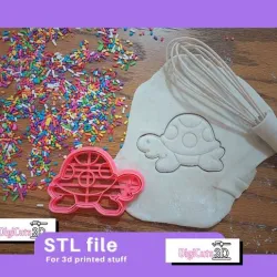 Tortoise STL File - Animals of the Jungle Cookie Cutter