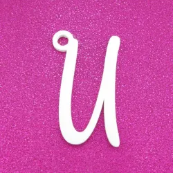 U - Cursive Gift Tag Ornament