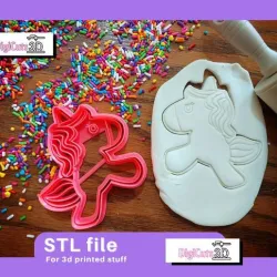 Unicorn  cookie cutter STL File -  Unicorns Cookie Cutters