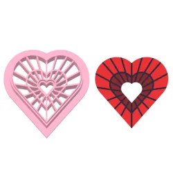VALENTINE LOVE polymer clay cutter 7 size