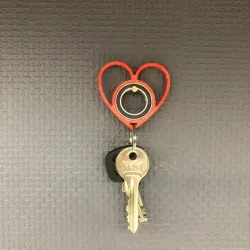 Valentine's Day Heart Keyrambit Keychain Spinner