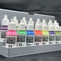 Vallejo Paint Rack – 16 Bottle Organizer for 17ml Dropper Bottles