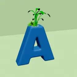 Vase A - Alphabet Vases Collection Letters - STL Printable