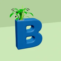 Vase B - Alphabet Vases Collection Letters - STL Printable