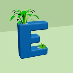 Vase E - Alphabet Vases Collection Letters - STL Printable