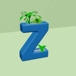Vase Z - Alphabet Vases Collection Letters - STL Printable