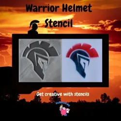 Warrior Helmet Stencil