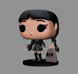 Wednesday Addams POP and Thing plus personalized box