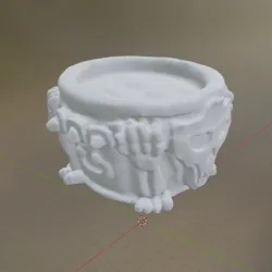 Witch's Skull Cauldron