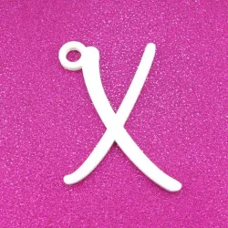 X - Cursive Gift Tag Ornament
