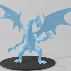 Yugioh Blue-Eyes White Dragon 3d printable Figure