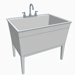 1/10 Scale WIDE Utility sink for Diorama or RC garage