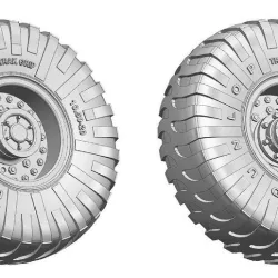 1/76nd scale AEC Matador Wheels (Dunlop tread)