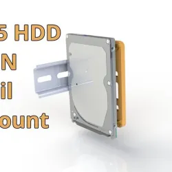 2.5 HDD DIN rail mount perpendicular