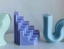 3 candle models set with molds