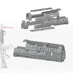 5.45 / 545 Design Aggressor AK Handguard - Airsoft