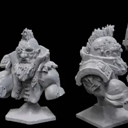 80`s style Cyberpunk Dwarf Bust