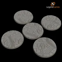 80mm Necron Base Set - Round x5 - LegendGames