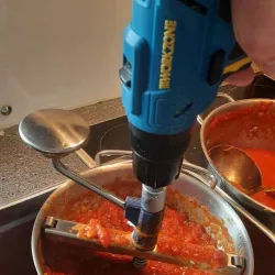 Adapter for Food Mill To Cordless Screwdriver (cordless screwdriver adapter for Flotte Lotte)