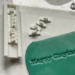 Alphabet stamp set with letter setter - typewriter font