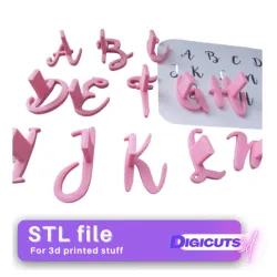 Alphabet STAMP Upper and Lower case Cake size STL files