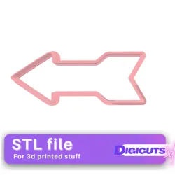 Arrow  cookie cutter Hippie STL