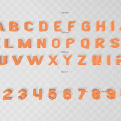 Atari Font (Alphabet and Numbers)