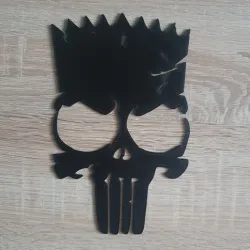 Bart Simpson Punisher Wall Decor