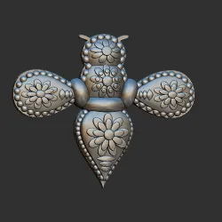 Bee,Bee 3D model for CNC and 3D printer
