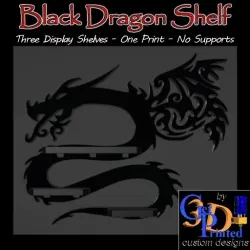 Black Dragon Shelf w/ 3 Display Shelves, No Supports